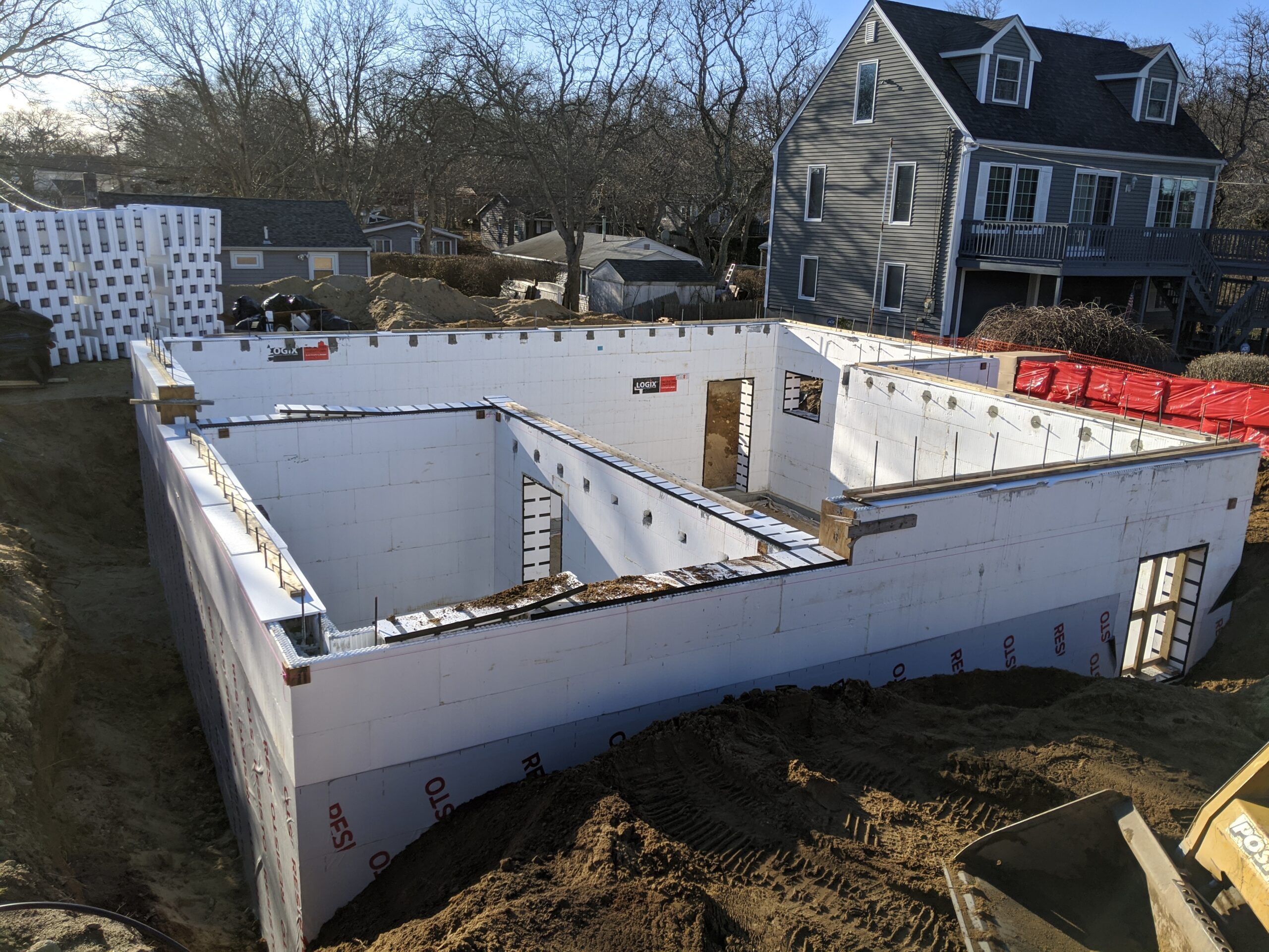 Basement foundation of a new ICF project in new england.