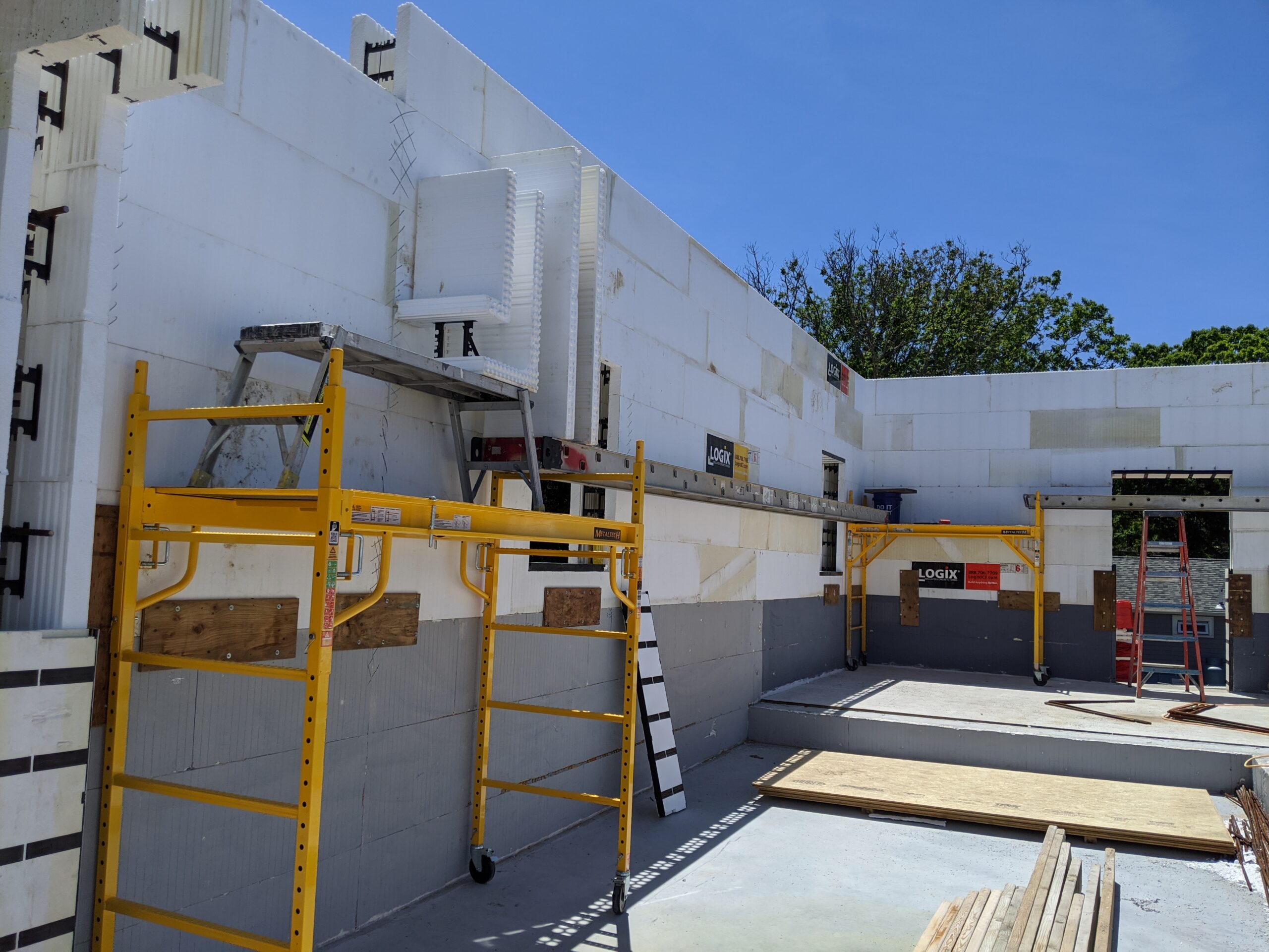 inside view of ICF home while under construction
