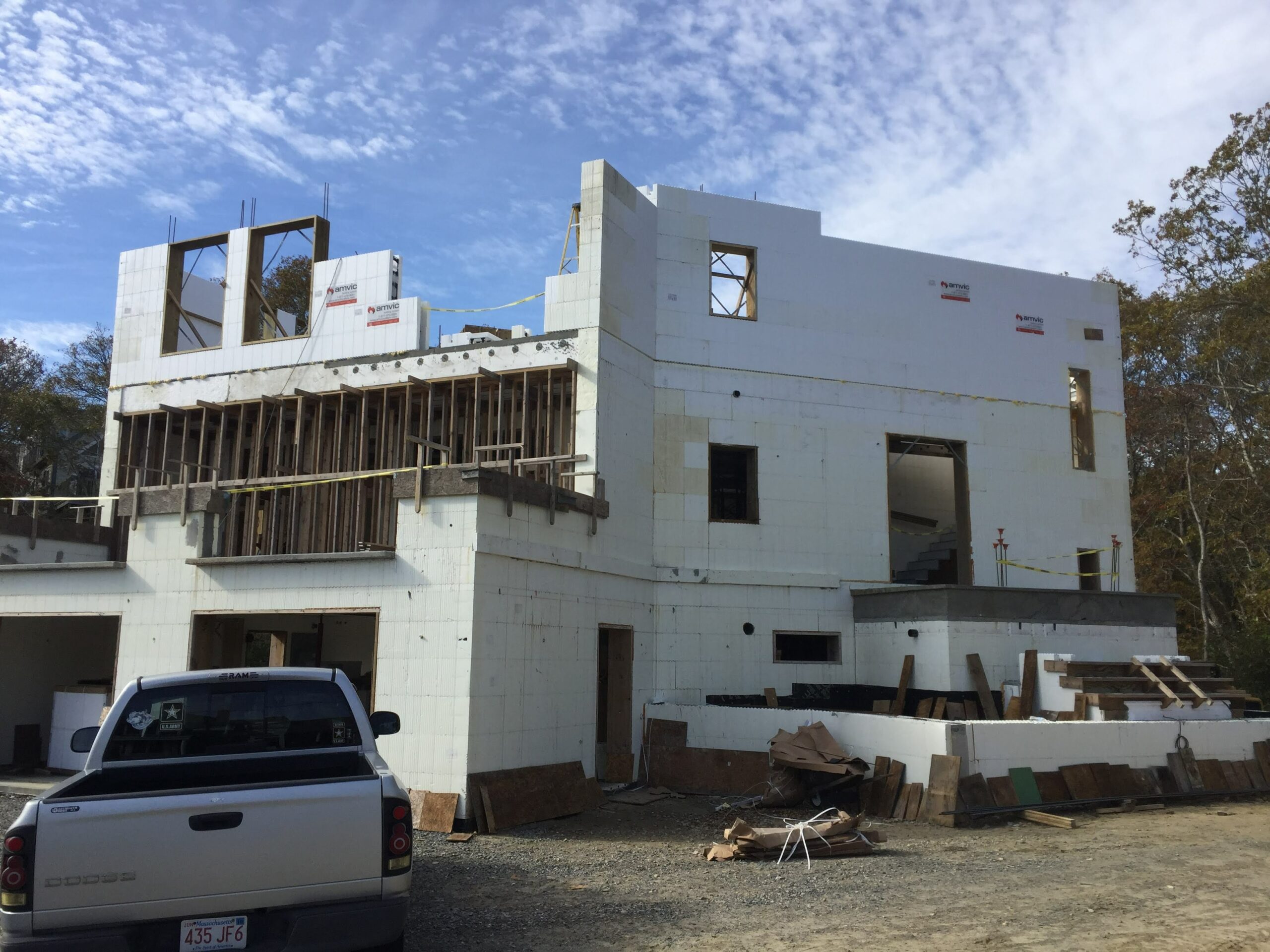 ICF Home seen as it is being built and still under construction